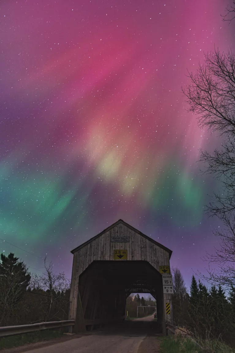 The northern lights above Pleasant Ridge, New Brunswick 
