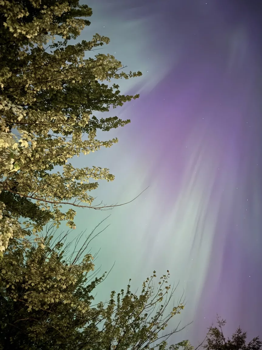 The northern lights in Coquitlam, BC