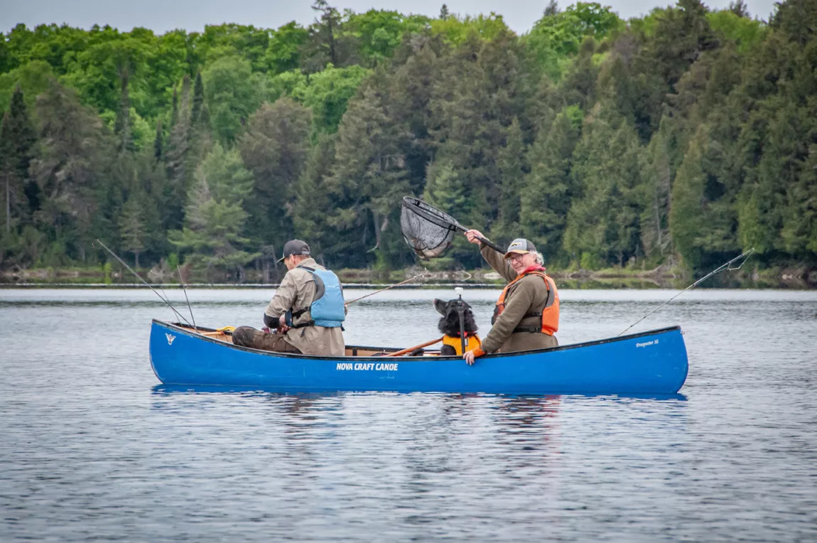 Kevin Callan on a canoe trip to Bice Lake 