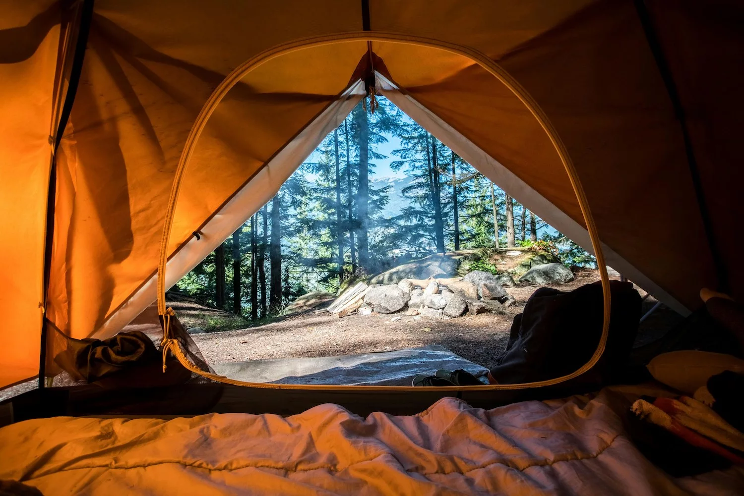 Parks Canada’s New Notify - View of campsite from a tent